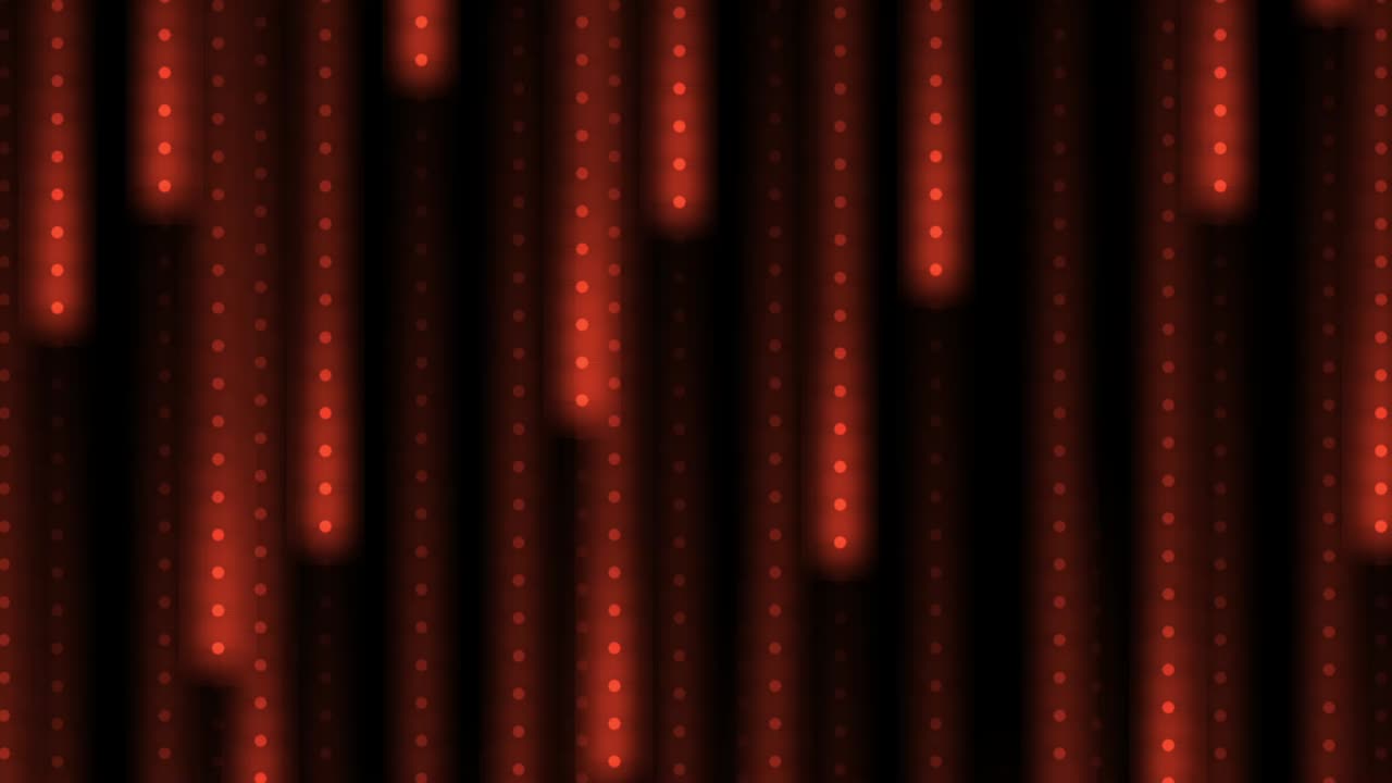 Falling lines of red dot matrix on black