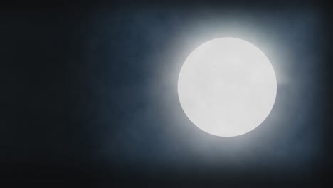 luna y nubes de humo