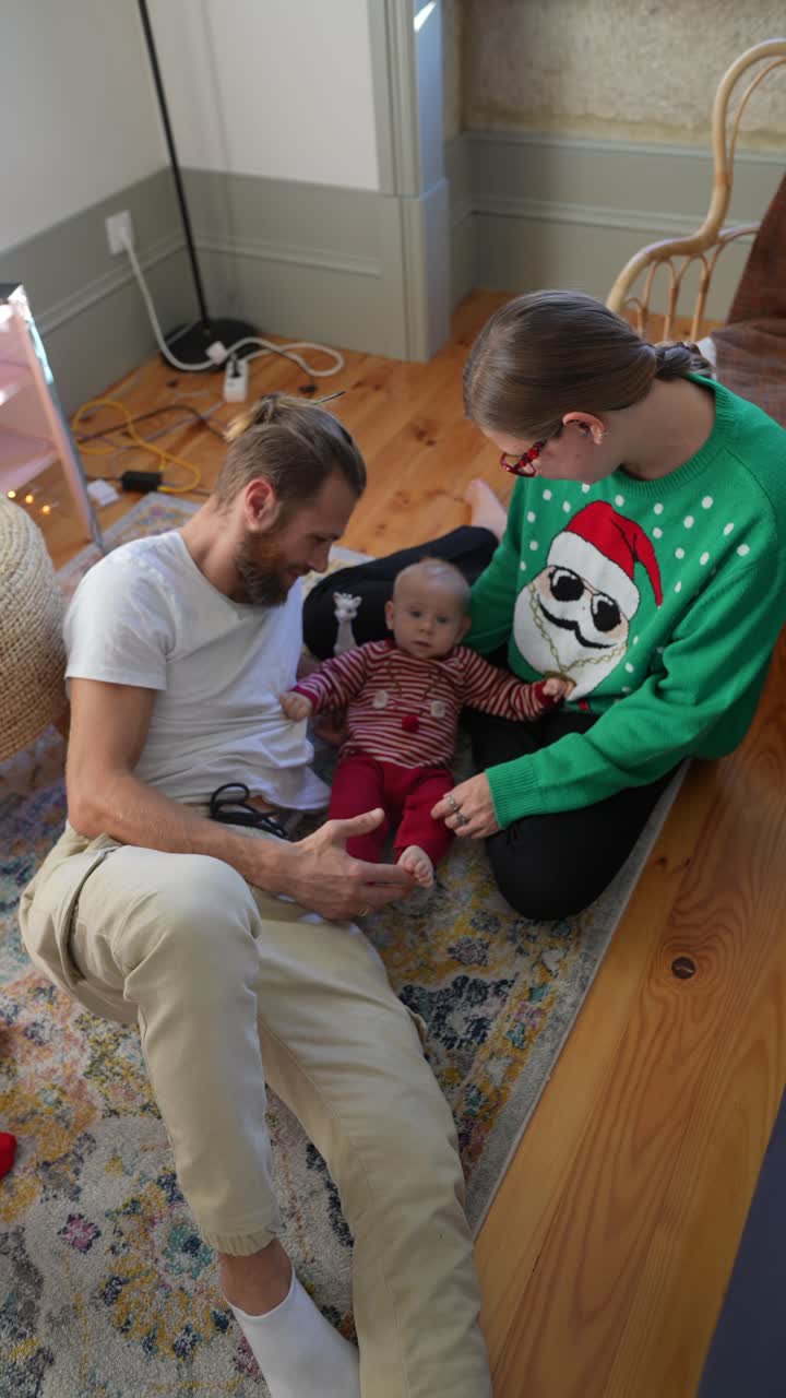 семейная рождественская фотосессия