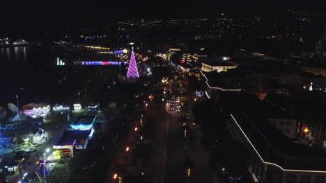 Drohnenaufnahme-Vom-Weihnachtsmarkt-Auf-Madeira