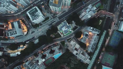 aerial view footage of kowloon district in hong kong