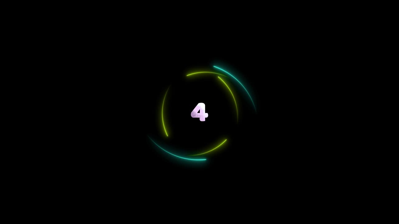 multicolor line circle glow rolling and countdown outer