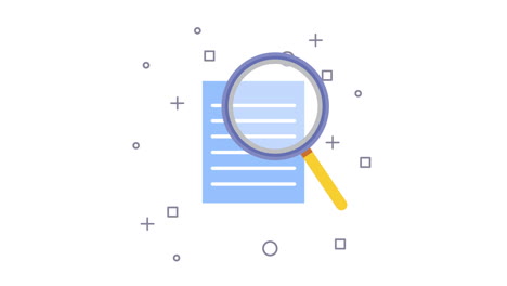 magnifying glass over document