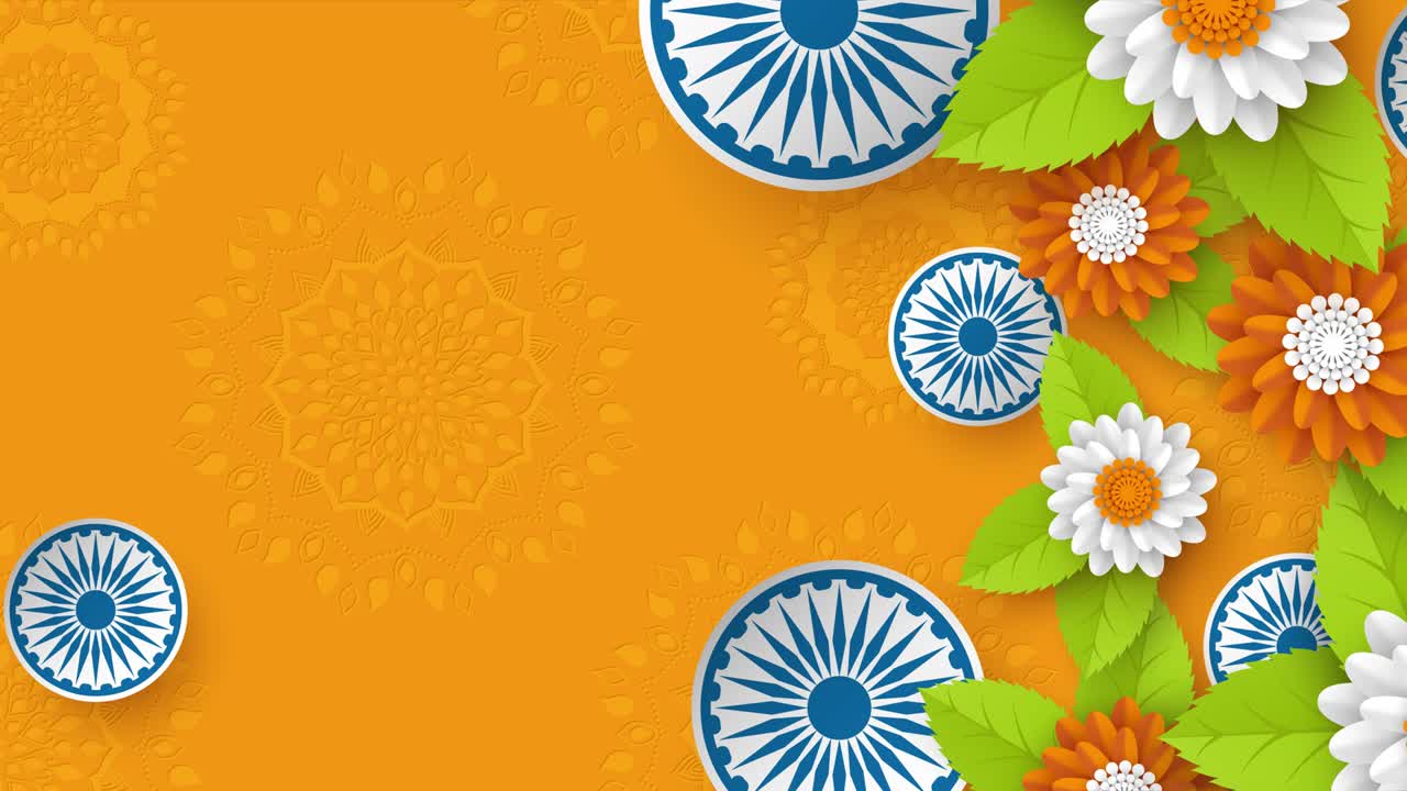 Animazione video 4K per le festività nazionali dell'India