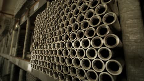 steel pipes stacked on a pallet