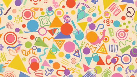 playful abstract colorful geometric shapes pattern