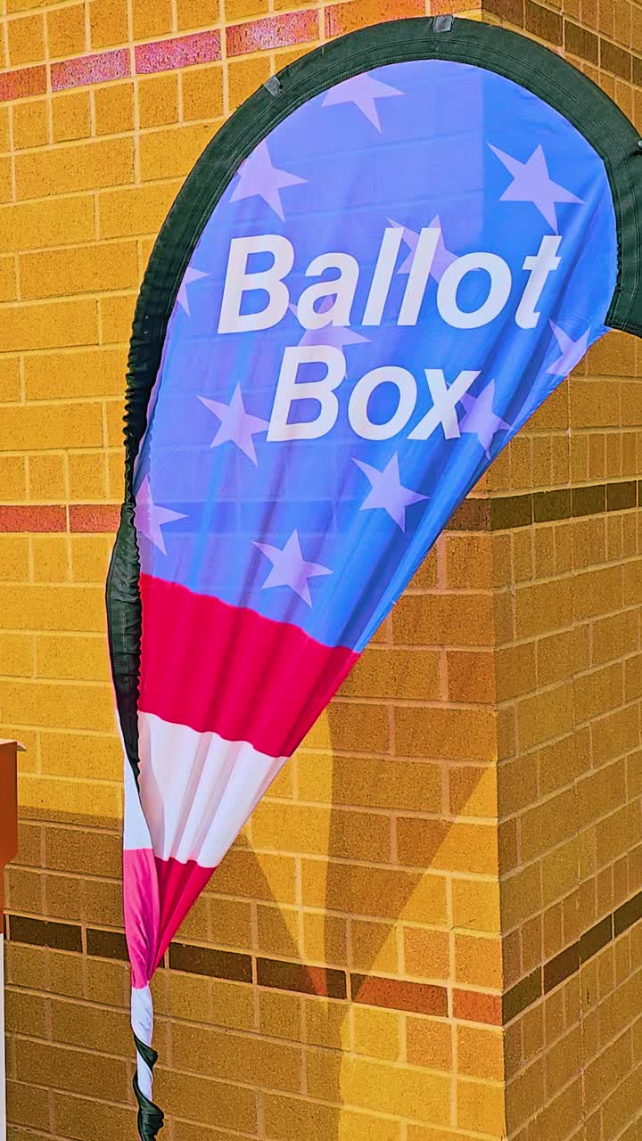 Vertical sturdy outdoor mail-in ballot drop box marked “Official Ballot Drop Box” and “Buzón de Boleta Oficial,” providing voters a safe, official and convenient way to submit election ballots by mail