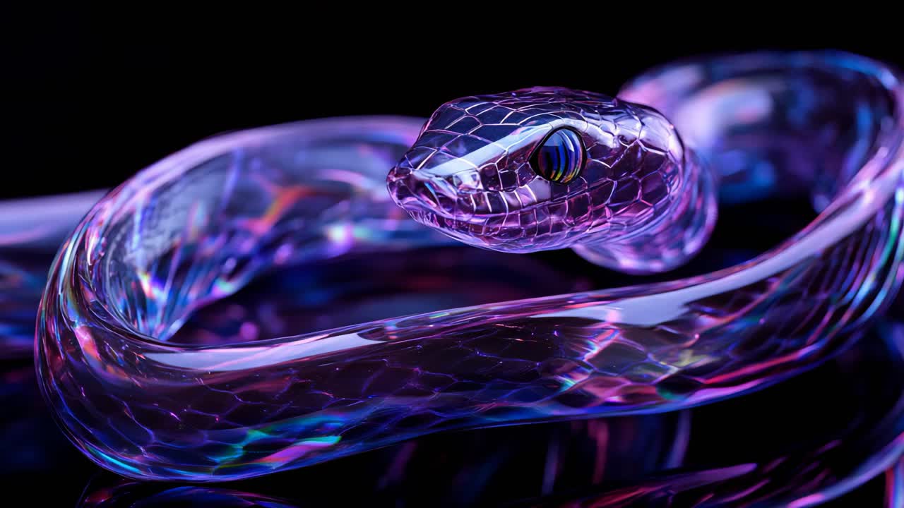 Glowing Iridescent Snake
