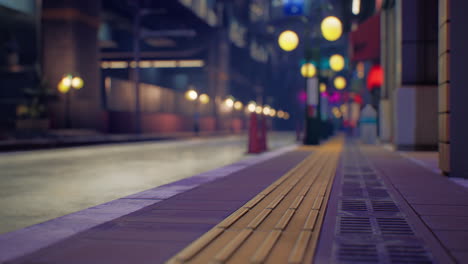 night scene of japan city with neon lights