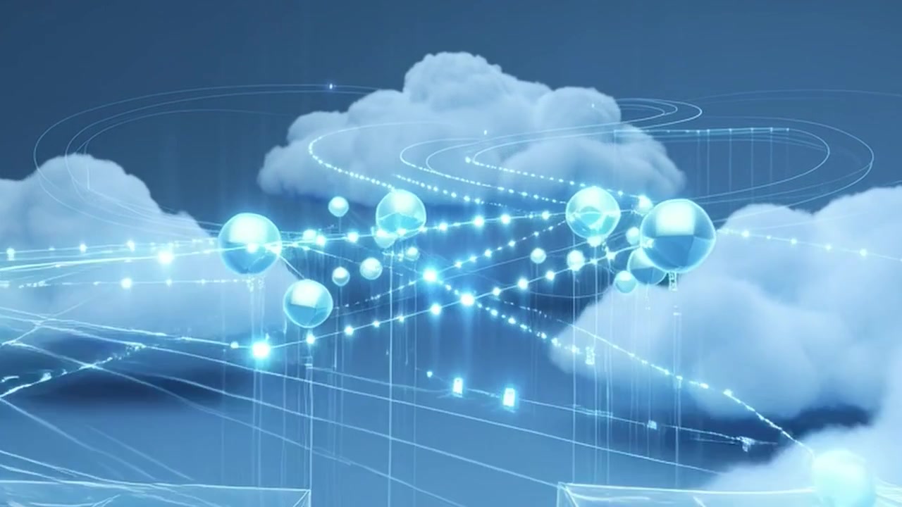 Digital Cloud Computing Network Connecting Data Centers