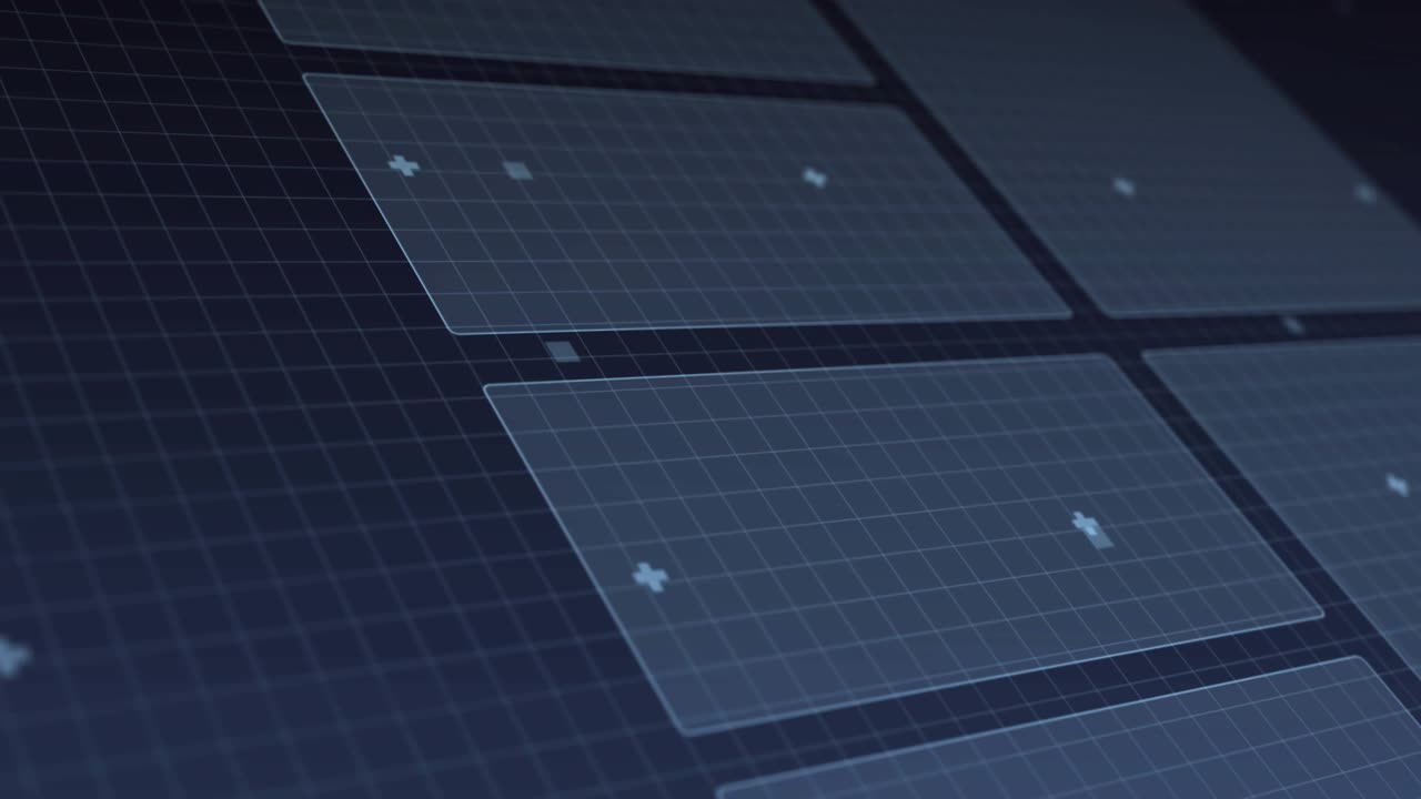 Incoming feed arriving, glass panels updating, bars rising and pies rotating, visualizing data