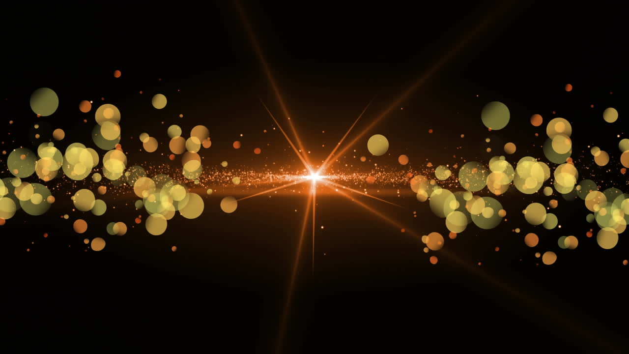 오렌지색 빛과 보케 빛 효과