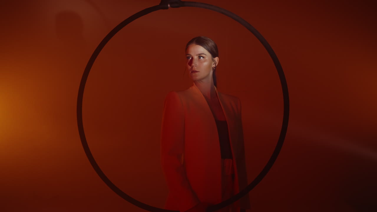Woman in a Ring, Studio Portrait