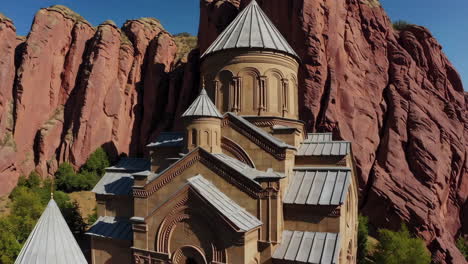 ancient church in red rock mountains