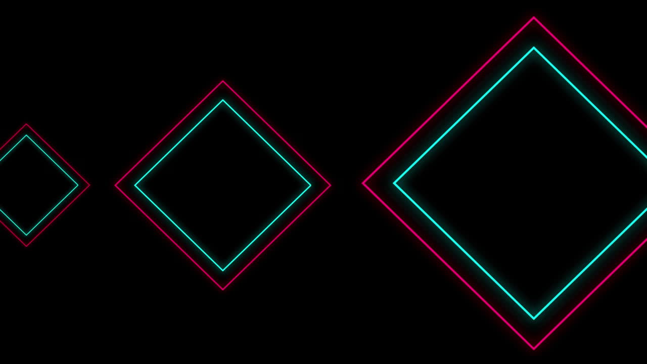 Geometric shapes on black background