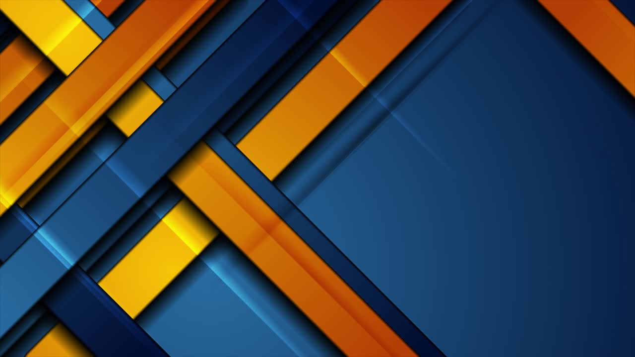 azul brillante naranja rayas abstractas fondo de movimiento corporativo