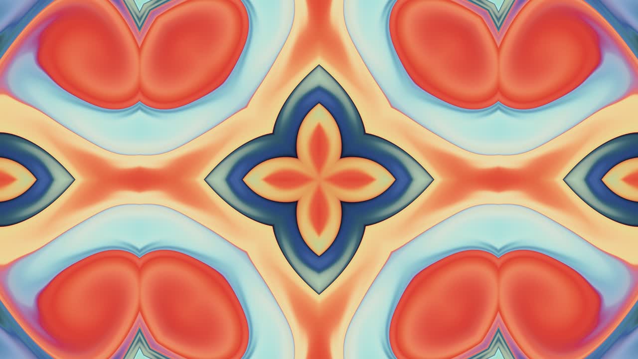 fondo de bucle de caleidoscopio de flor líquida