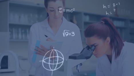 animation of mathematic equations over healthcare worker during coronavirus covid19 pandemic