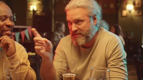 group of men in pub