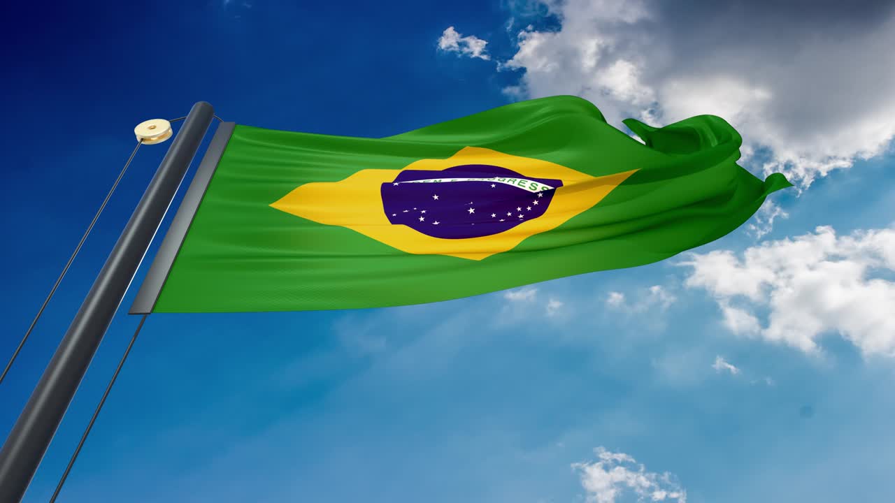 Vajende brasiliansk flag