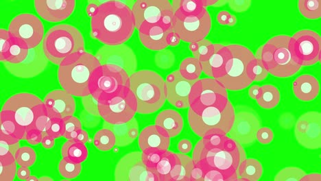 fondo verde con círculos en movimiento