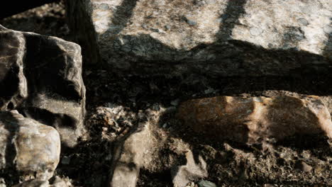 close up of rocky stones formation