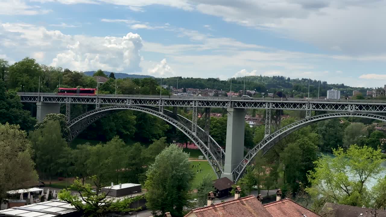 Scenic View of a Bridge over a River in a City