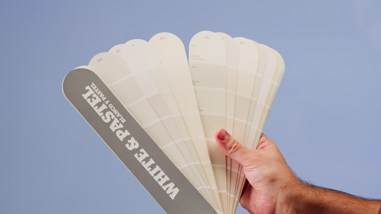 Hand Holding Paint Color Swatches