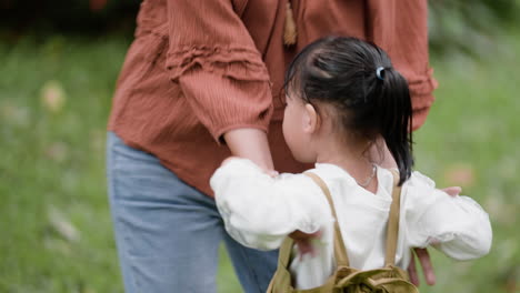 woman and child in the park