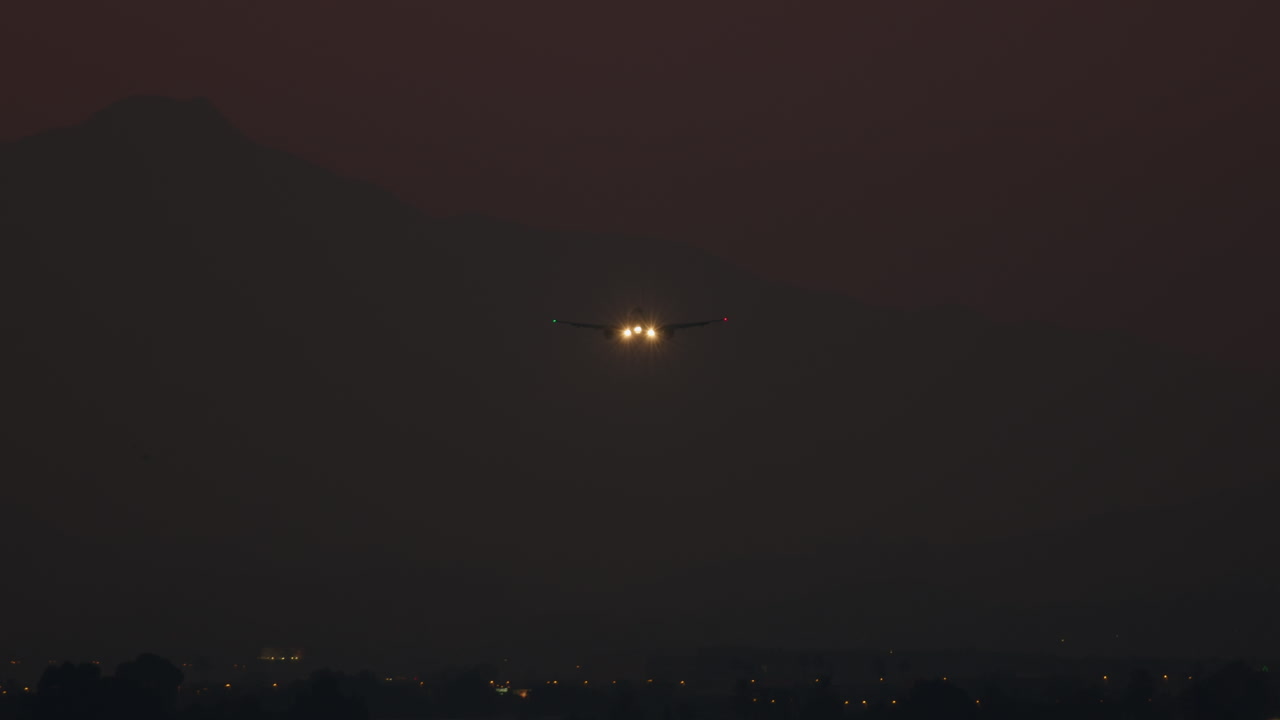 야간 활주로 착륙 조명