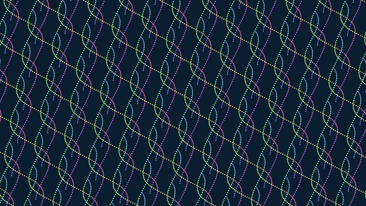 Colorful wavy and intertwined lines pattern