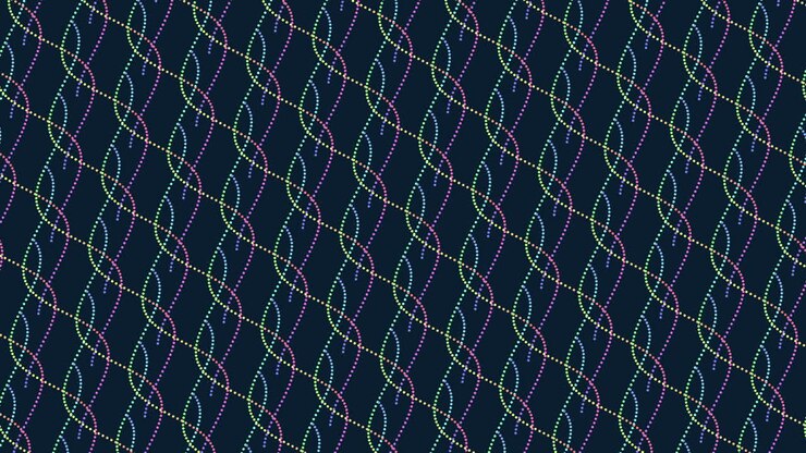 Motivo colorato di linee ondulate e intrecciate
