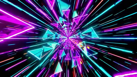 neon triangular tunnel