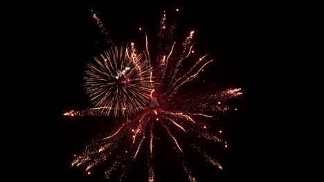 4k abstract loop seamless of real fireworks show explosion background.