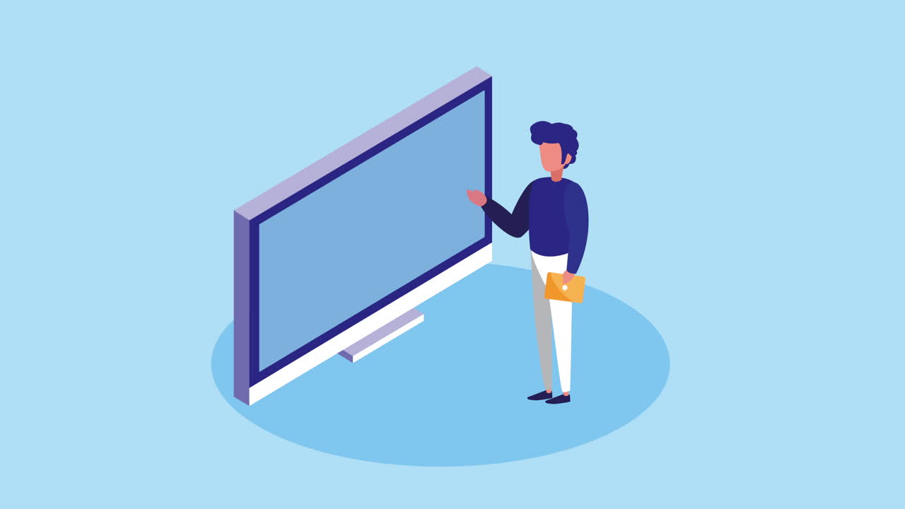 education online with male students using desktop