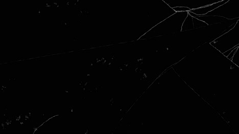 broken cracks glass fracture effect on black background