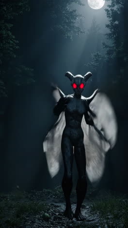 dark forest demon at night