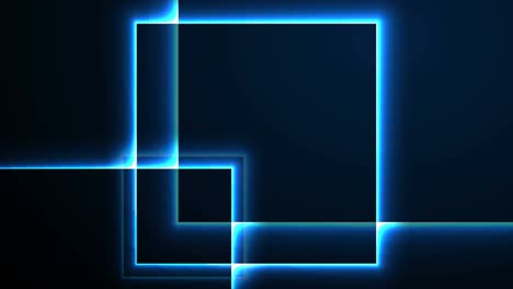 tecnología de cuadrados de láser de neón azul fondo de movimiento