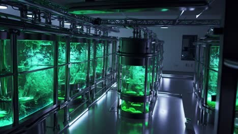 futuristic bioreactor facility