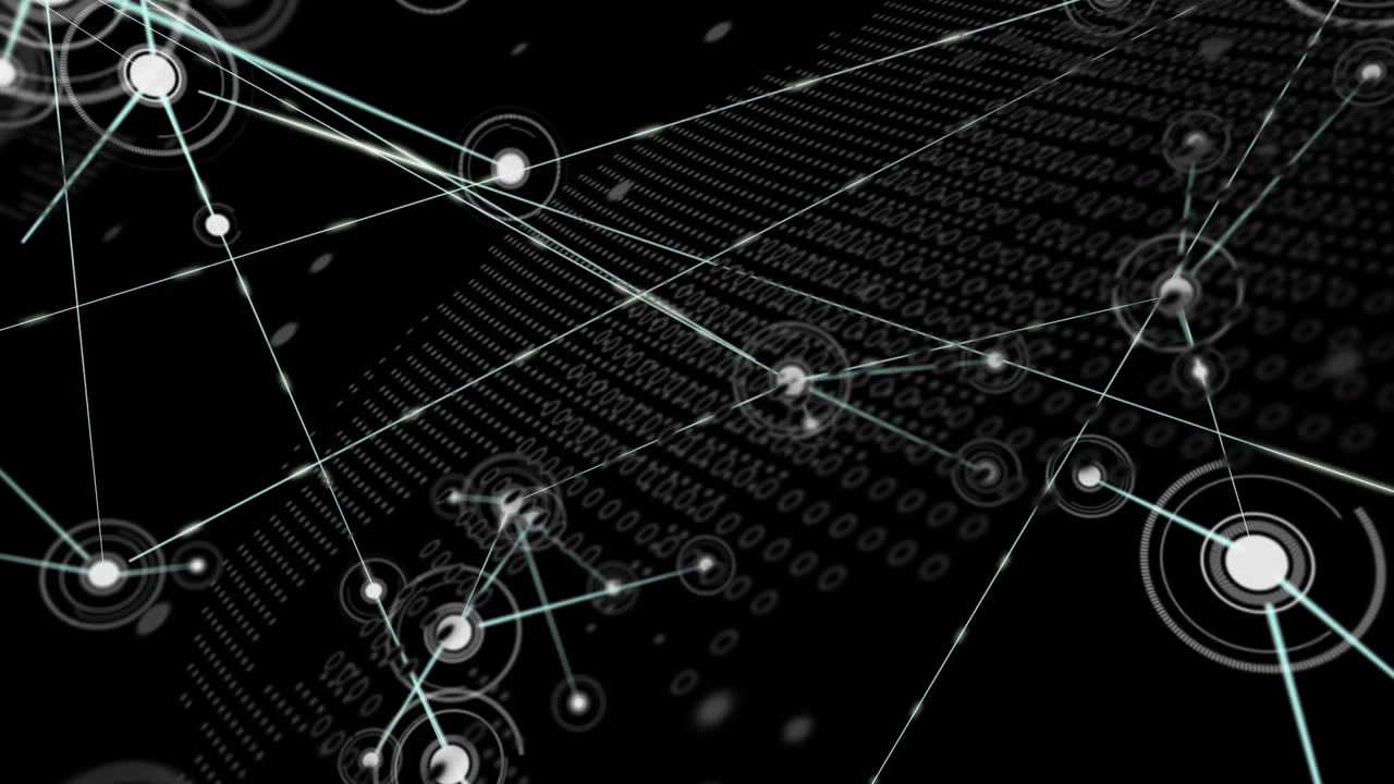 Animation of network of connections over spinning globe