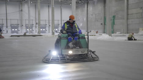 concrete floor installation in a warehouse