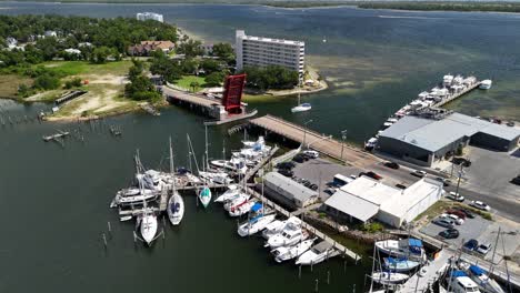 bristol harbor marina on emerald coast in downtown panama city, florida, united states