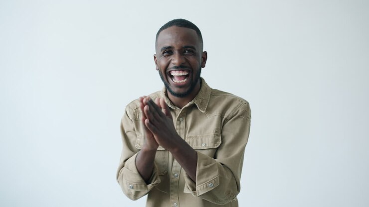 Happy Man Clapping