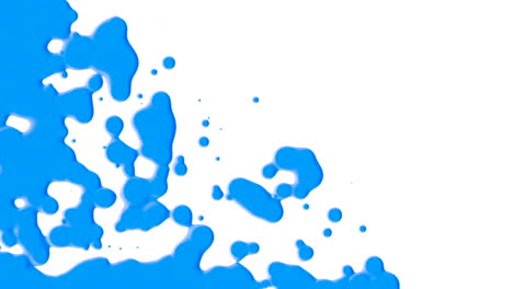 animation motion abstract blue liquid spots white splash background 3