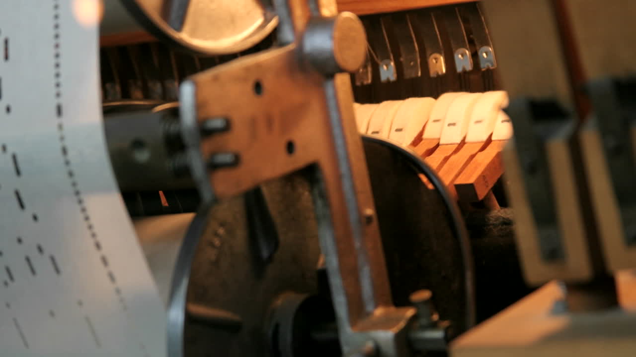 Timelapse of the moving inside parts in a player piano