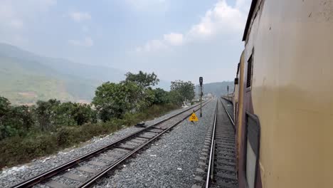 natural scenery from inside the train outside.