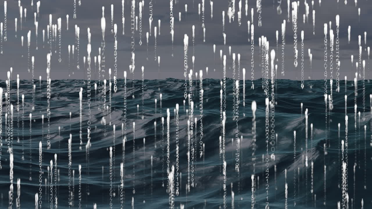 해상에서 바이너리 코딩의 애니메이션