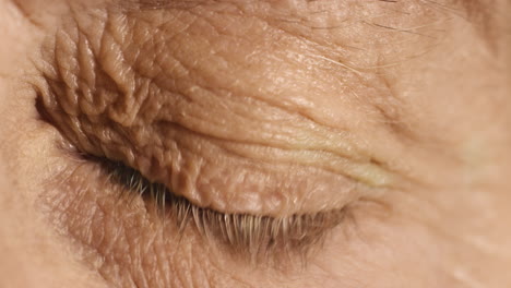 primer plano del ojo de una persona de edad avanzada