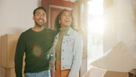 family moving into a new home