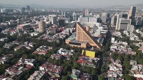 aerial panoramic view of the polanco district in mexico city